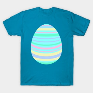 Easter egg blue with horizontal bowed lines T-Shirt